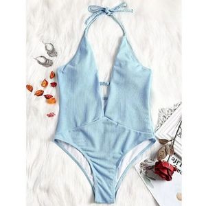 🆕 Zaful | baby blue one piece